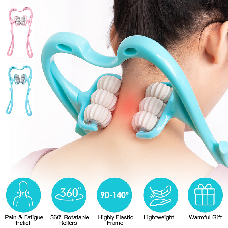 Multifunctional Massager Roller – For Neck, Thighs, and Feet, 360 Rotation