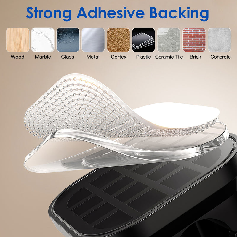 6 Magnetic Cable Clips – Adhesive Desktop and Wall Holders