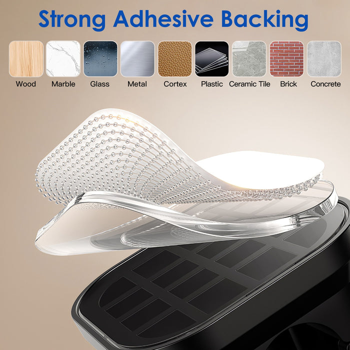 6 Magnetic Cable Clips – Adhesive Desktop and Wall Holders