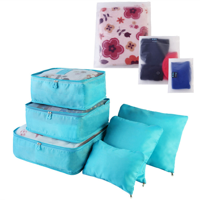 9-Piece Luggage Organizers - Waterproof Storage Bags for Clothes and Lingerie