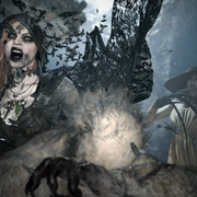 Videojuego Resident Evil Village para PlayStation 5, caja con arte del juego y detalles en la portada.