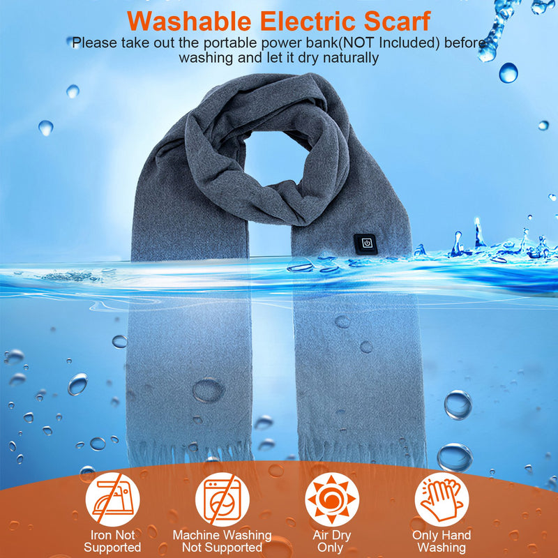 Winter Heated Scarf – Unisex Scarf with Adjustable Heat for Outdoors