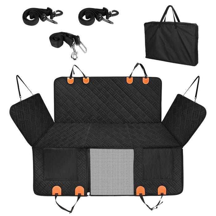 Rear Pet Seat Cover – Waterproof Hammock with Storage Pocket