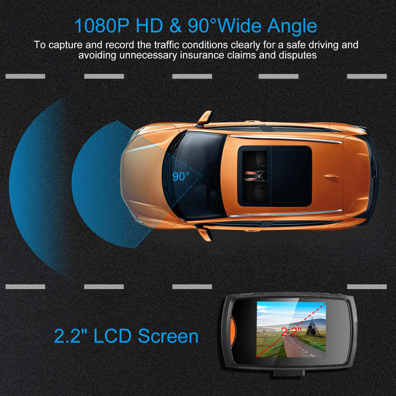 Car Video Recorder – Full HD 1080P with Night Vision and Loop Recording