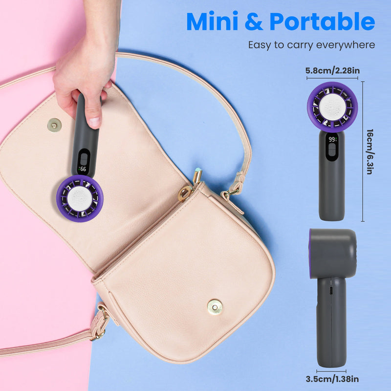 100-Speed Portable Fan – Ice Cooler with LCD Display