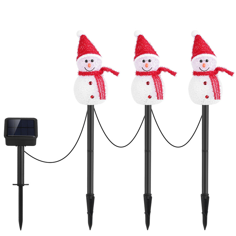 Solar Christmas Lights with Snowmen – IP55 Waterproof Outdoor Decoration