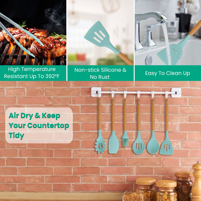 Complete Kitchen and Baking Utensil Set – 35 Pieces with Utensil Holder
