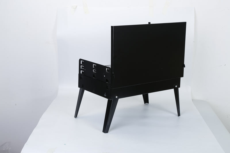 Foldable Charcoal Barbecue with Shelf – Portable Travel Grill