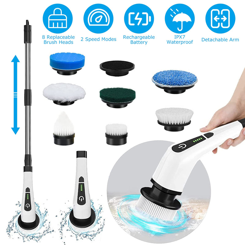 Portable Electric Spin Scrubber – Deep Cleaning for Tub, Floor, and Tiles