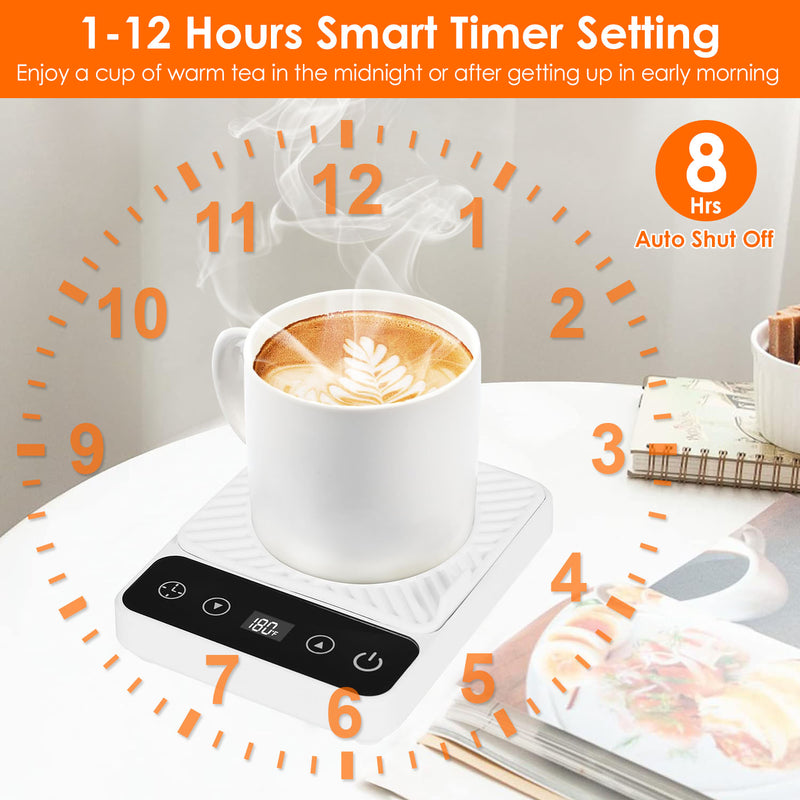Electric Cup Warmer – 6 Temperature Settings with Timer