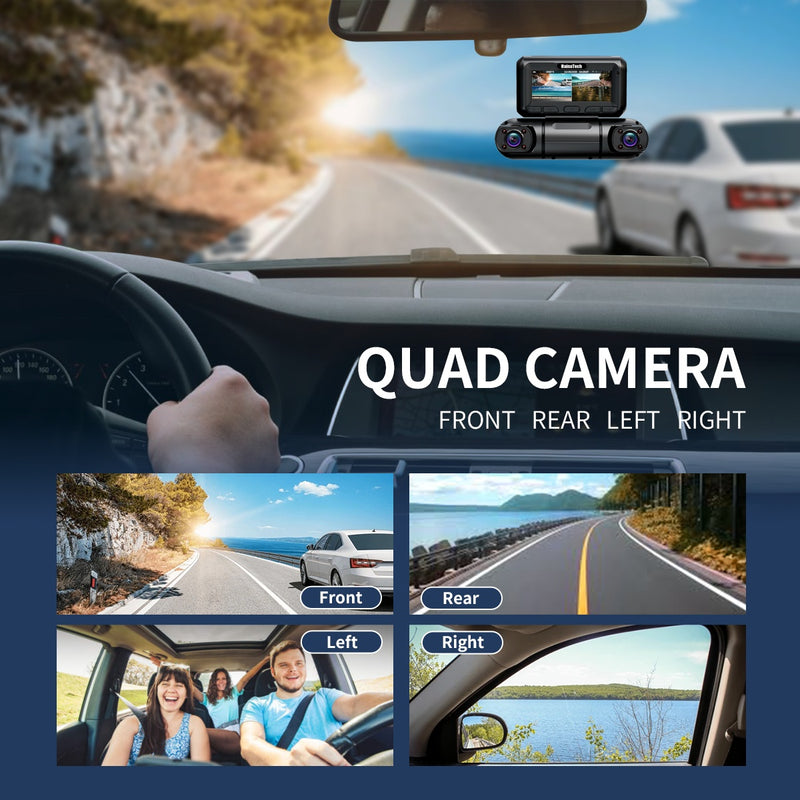 Dashcam 360° 4-Channel with GPS and Wi-Fi