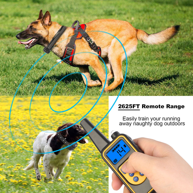 Dog Training Collar – 800m Remote Control, 4 Modes, IP67