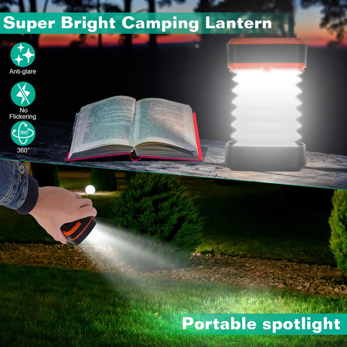 Solar Camping Lantern – Portable Folding with Rechargeable LED Light