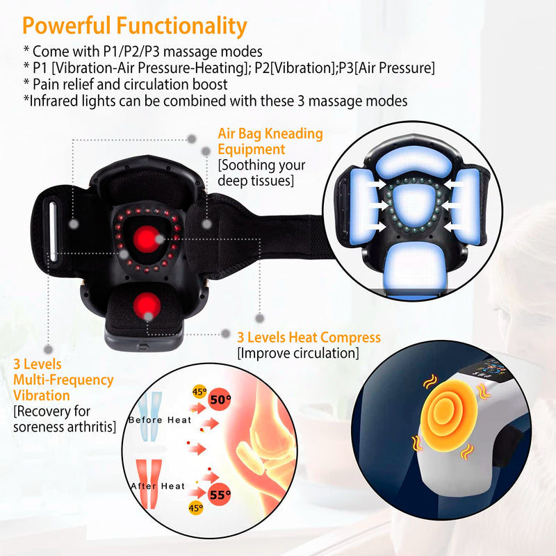 Multifunctional Knee Massager – Infrared Heat, Vibration, and Air Pressure