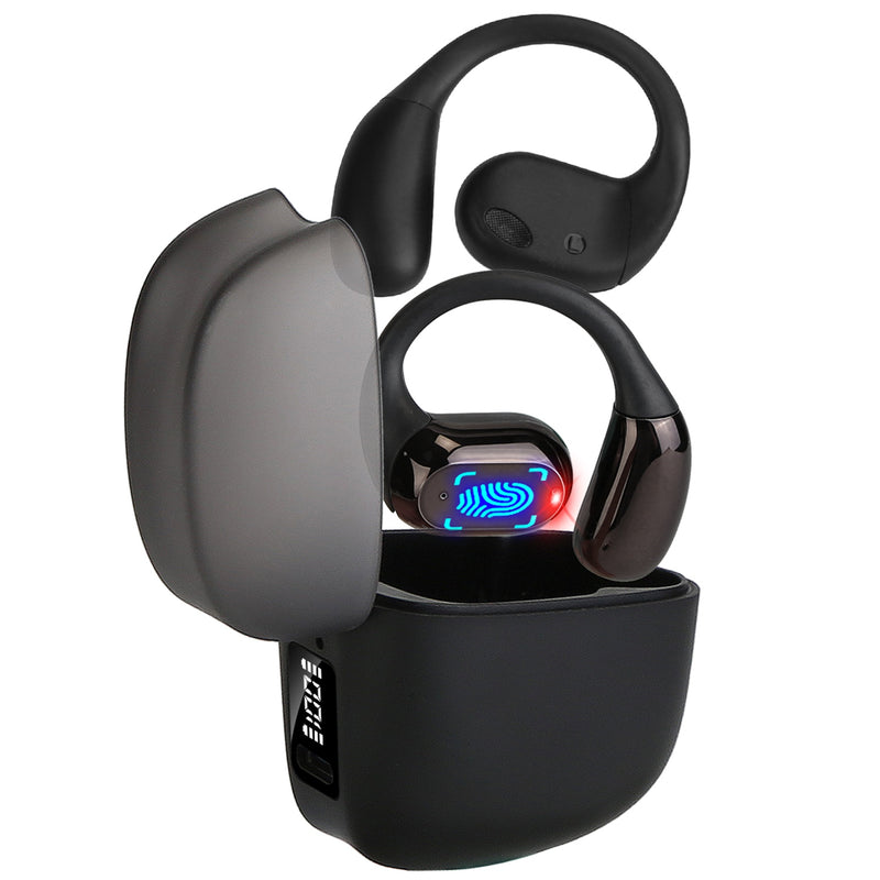 Open Ear Wireless Headphones with Charging Case and LED Display