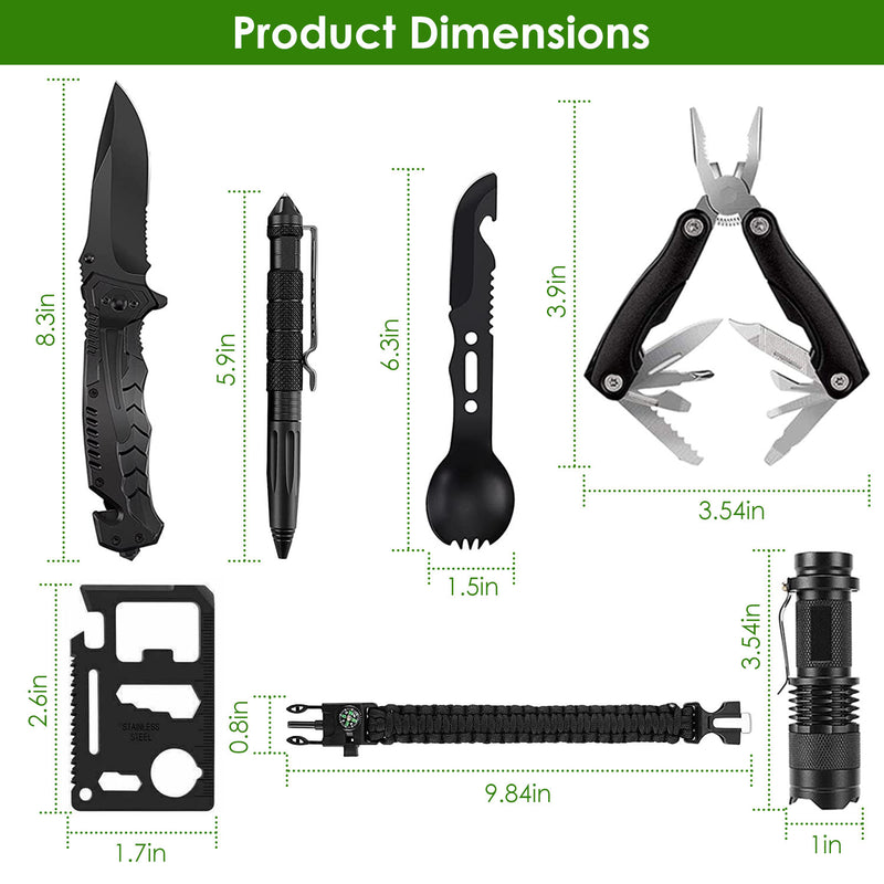 Portable Survival Kit – 47 Pieces for Hiking, Hunting, Camping, and Disasters