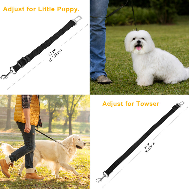 Vehicle Safety Leash – 2 Adjustable Pieces for Pets
