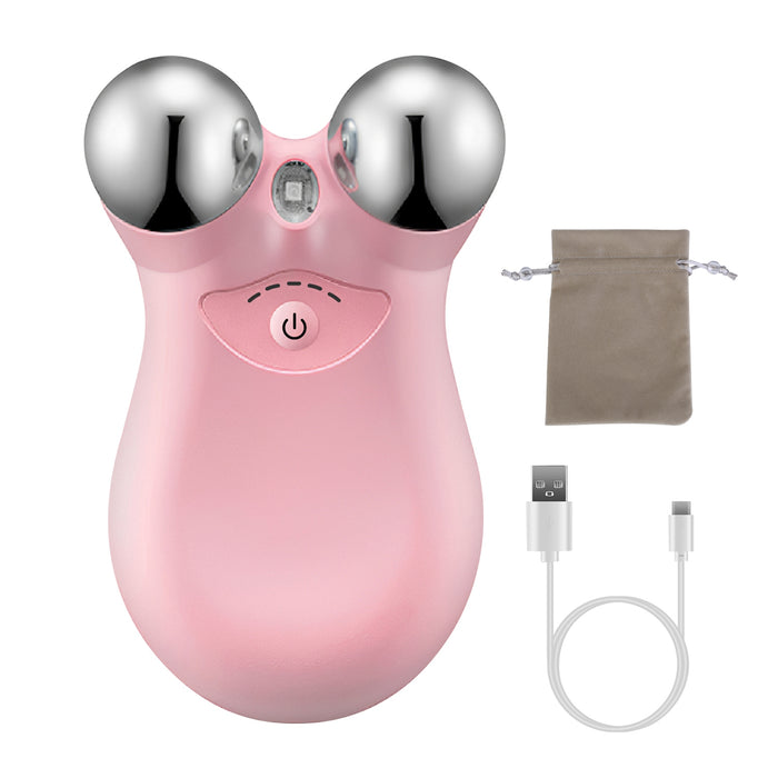1Pc Microcurrent Face Massager Rechargeable Face and Neck Roller Intelligent Facial Massager with 5 Modes for Skin Tightening, Lifting, and Wrinkle Reduction