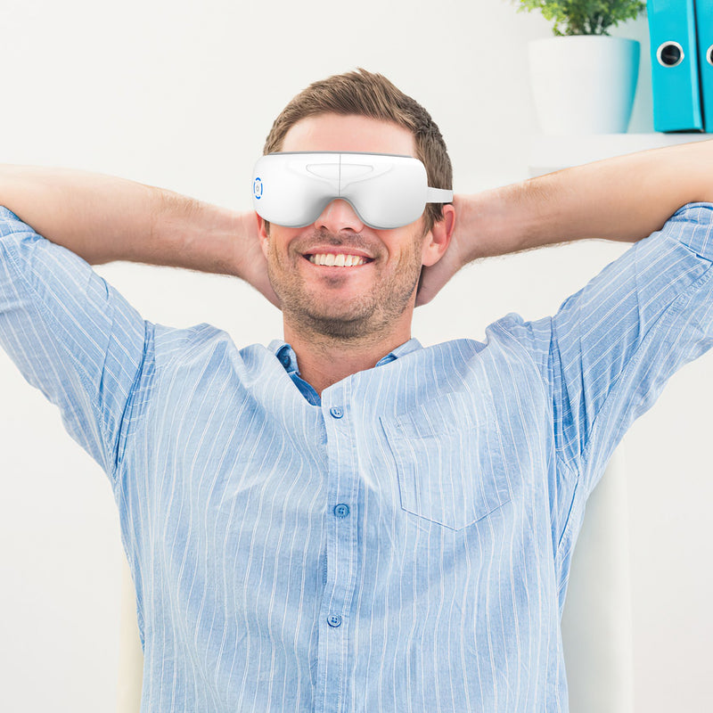 Rechargeable Eye Massager – With Vibration, Relaxing Music, and Wireless Control