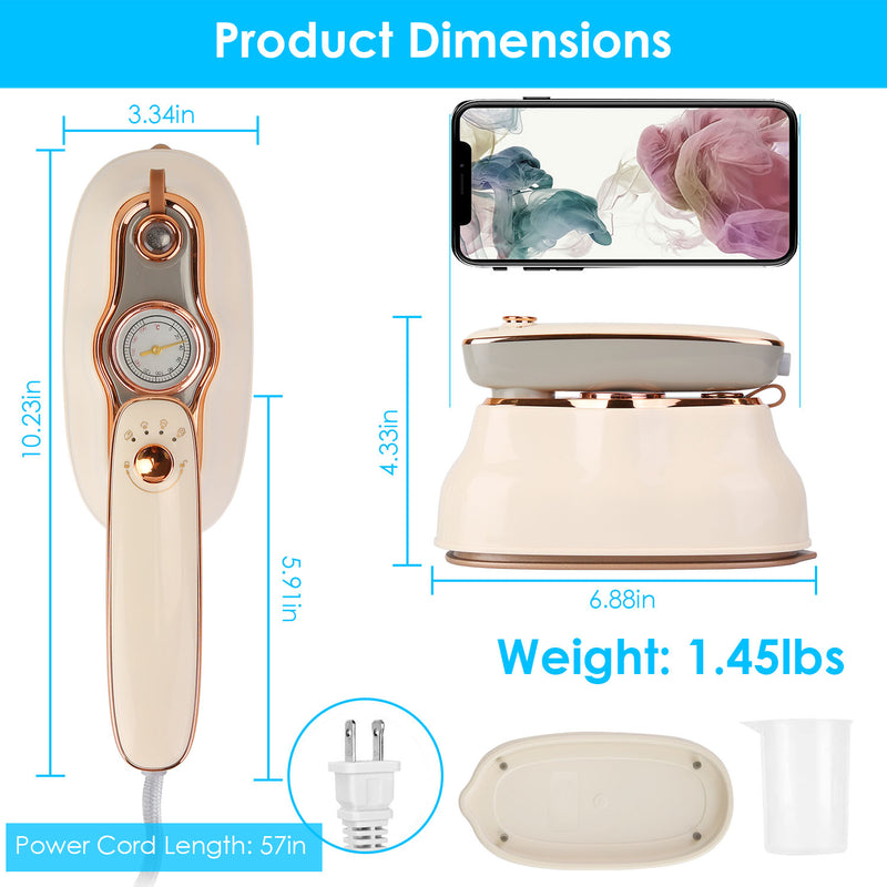 Portable Garment Steamer – 1200W with Dry and Wet Mode