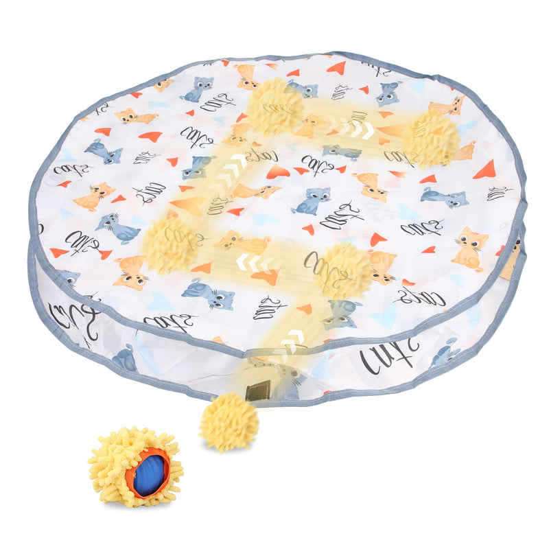 Interactive Cat Toy – Smart Ball with Random Movement, 2 Modes, and Fabric Bag
