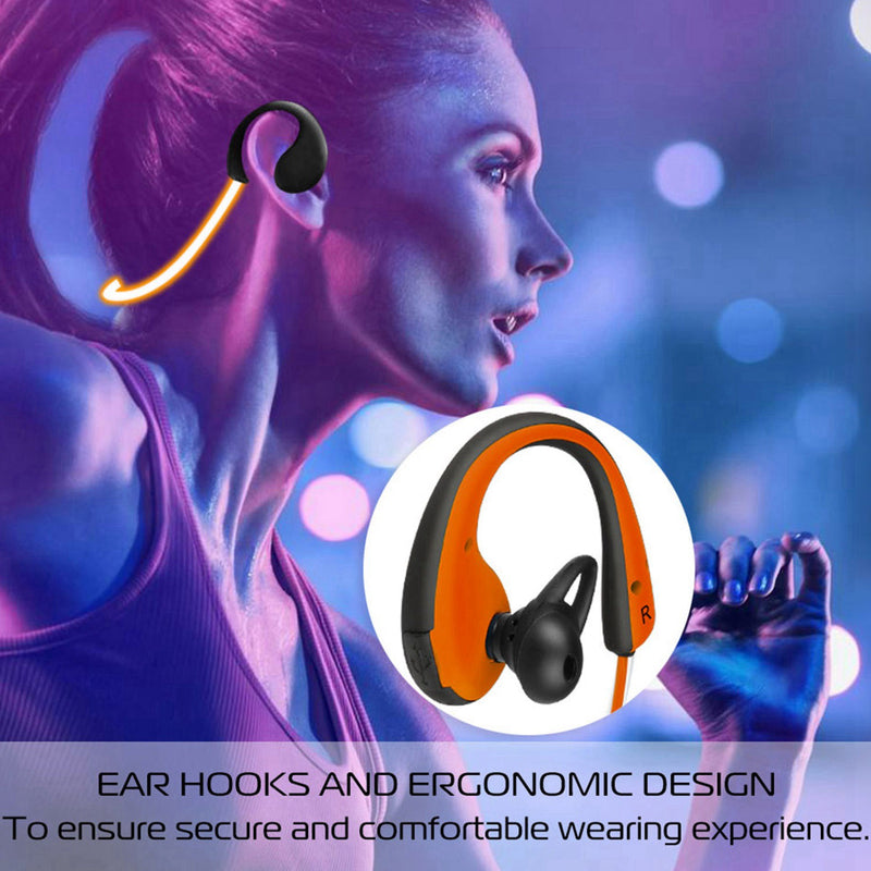 Wireless Sports Headset – HD Stereo, Sweatproof, and 8-Hour Playtime