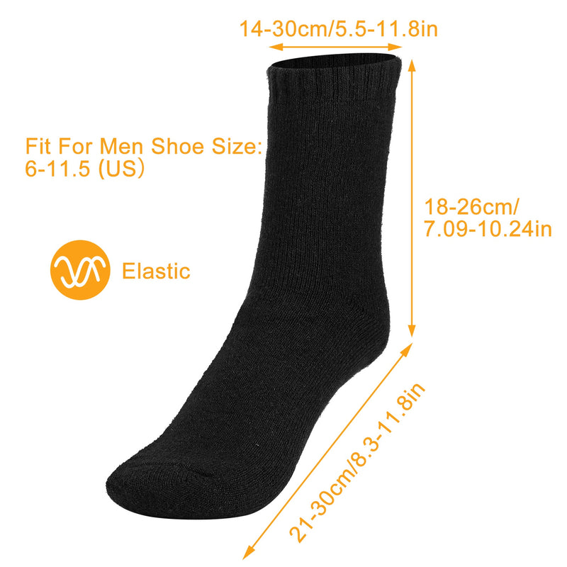 Men's Thermal Socks – 3 Pairs Pack, Soft and Breathable Fleece Lining