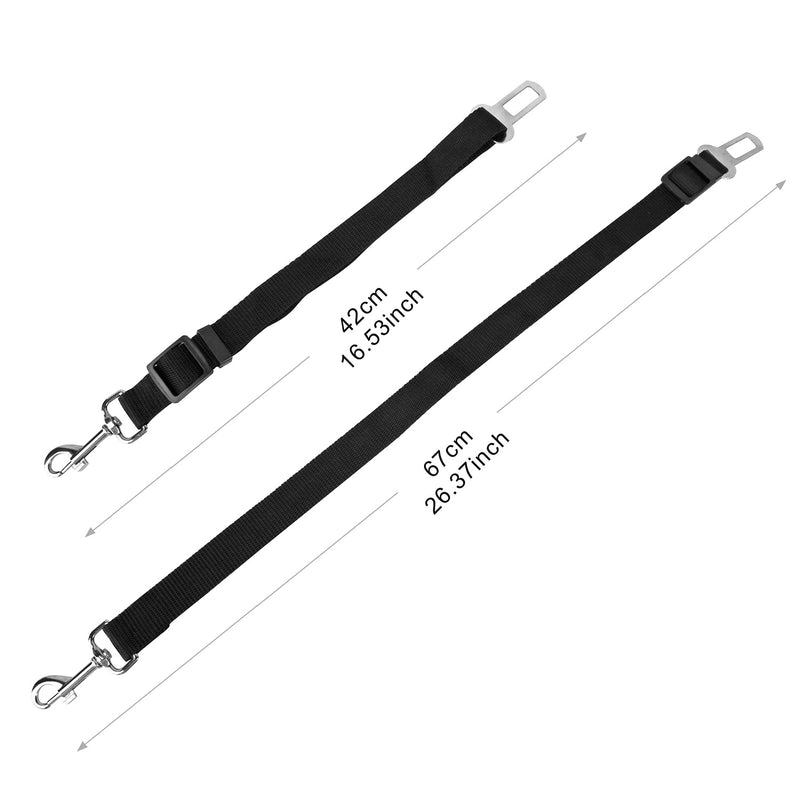 Vehicle Safety Leash – 2 Adjustable Pieces for Pets