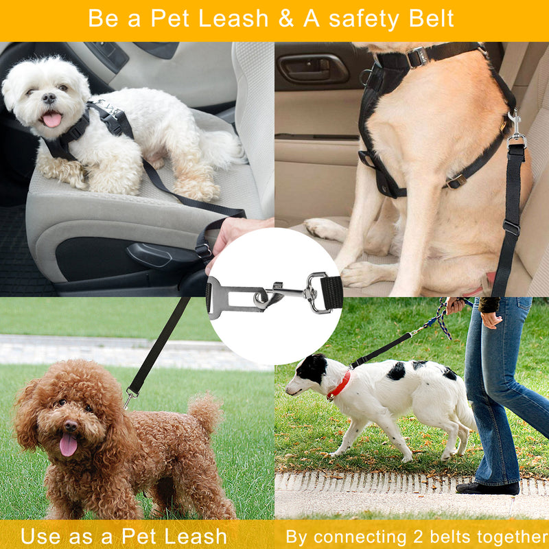 Vehicle Safety Leash – 2 Adjustable Pieces for Pets