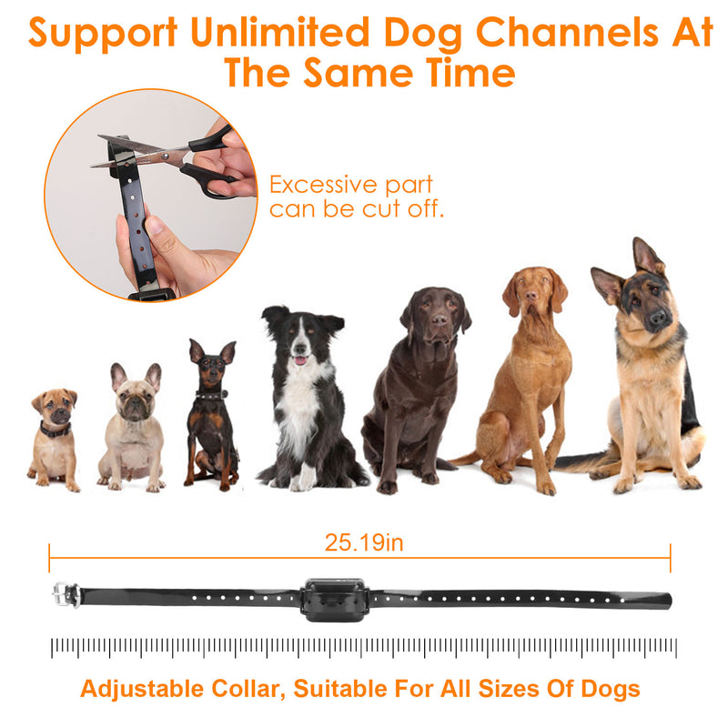 GPS Dog Fence System - Rechargeable Wireless Collar with Alert and Vibration
