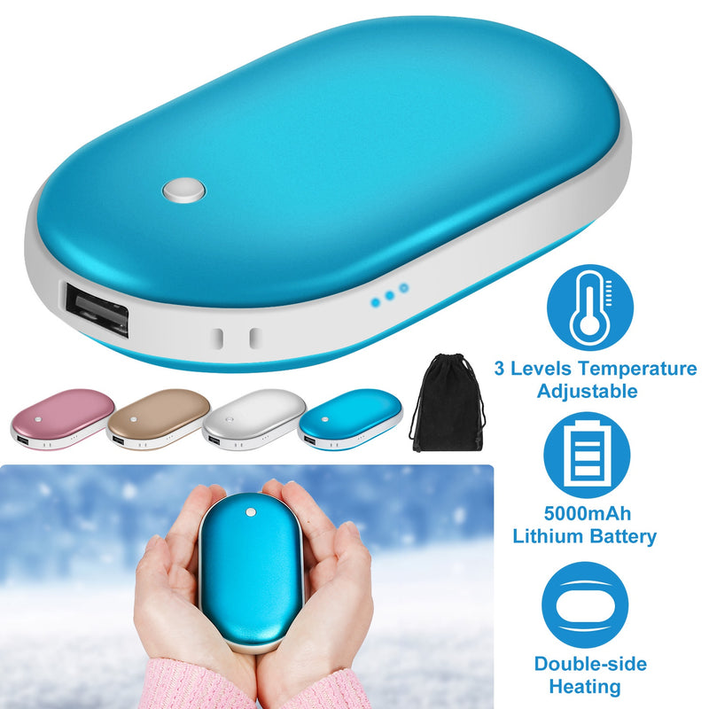 5000mAh Portable Hand Warmer – Double Sided and Power Bank