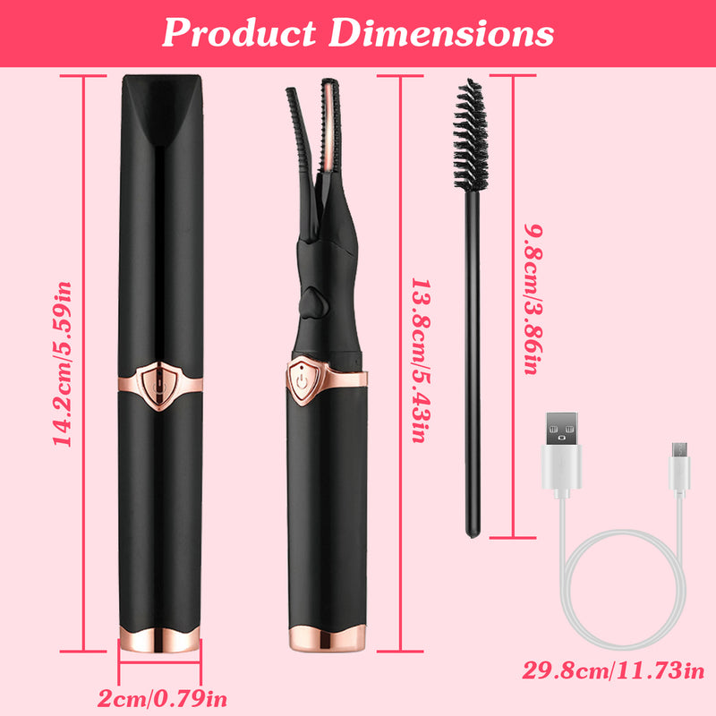 Natural Eyelash Curler - Electric with Comb and 3 Heat Settings