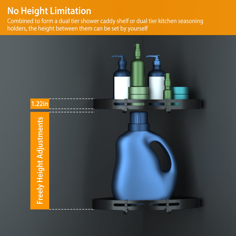 Corner Shower Caddy – 2-Tier Space Aluminum