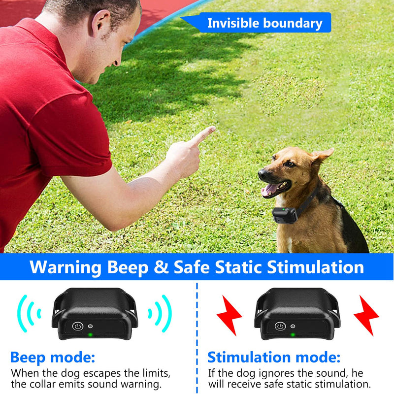 Dog Training System - Wireless Electric Fence with Safety Collar