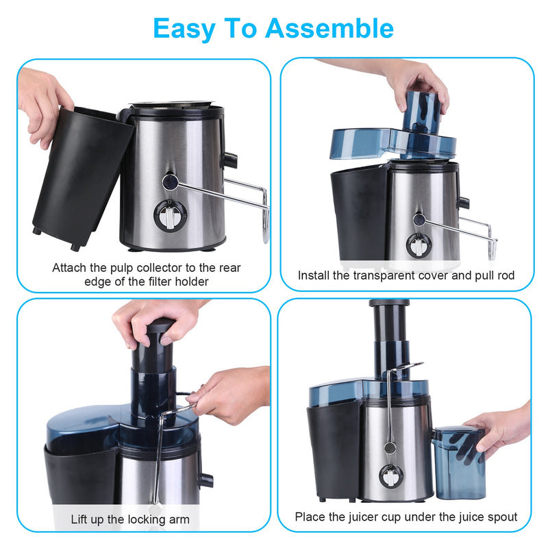 Electric Centrifugal Juicer – 2 Speeds with 17oz Cup and 54oz Pulp Collector