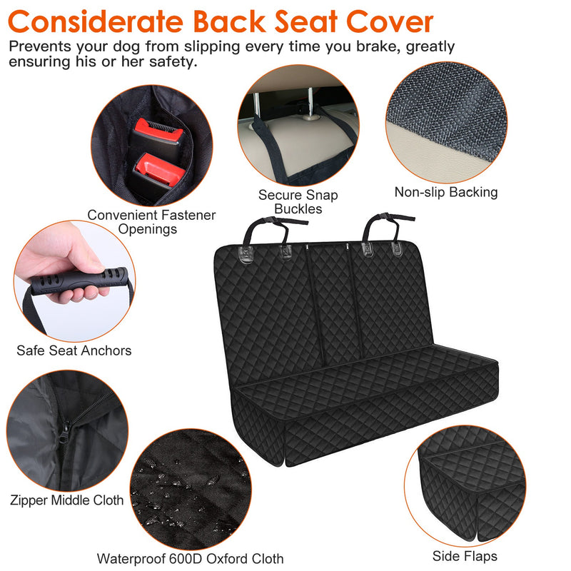 Dog Car Seat Cover - Waterproof and Secure for Car, Truck, and SUV