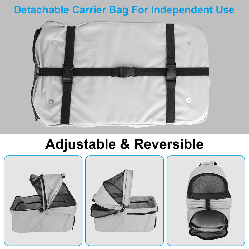 Pet Travel Stroller - With Removable Lining and 2 Compartments