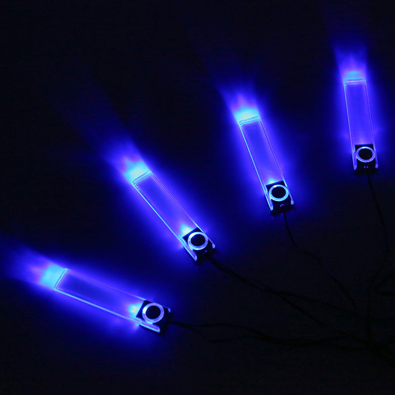 Interior LED Car Lights – 4-Piece Set with DC 12V Charging and Decorative Blue Light