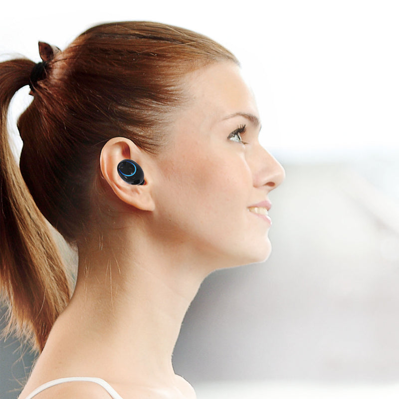 TWS Wireless Earbuds – Stereo with Microphone, Charging Pod, and Call Control