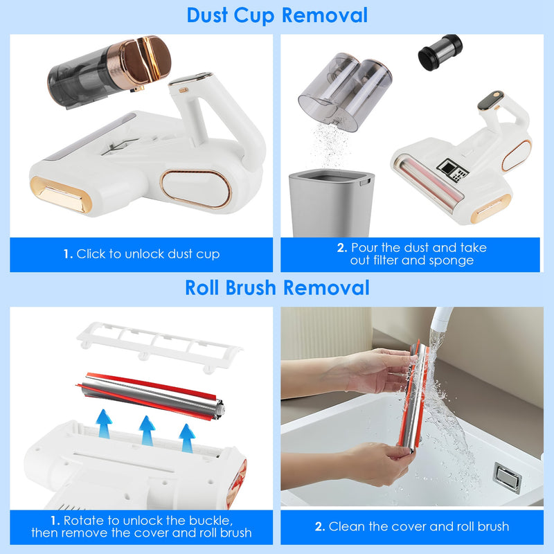 Anti-Allergy Vacuum Cleaner – For Mattresses, Pillows and Cribs with UVC Light and Ultrasound