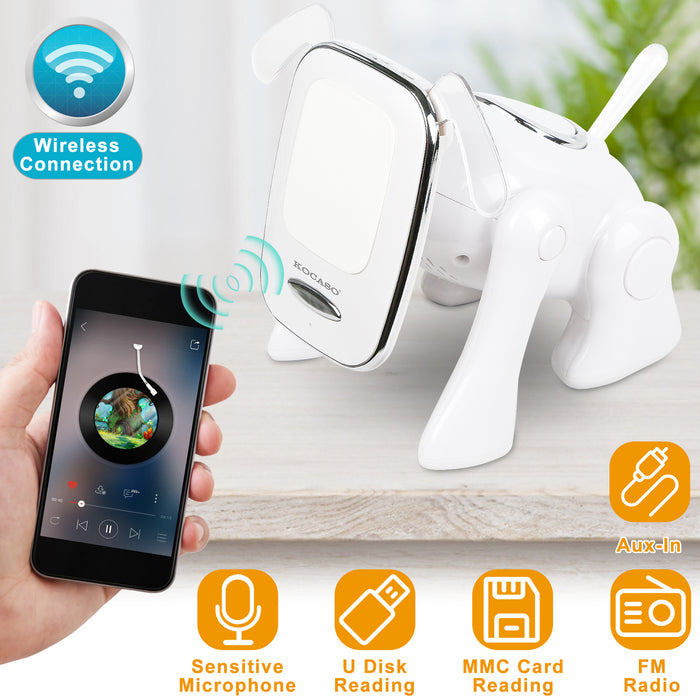 Wireless Puppy Design Speaker – Multifunctional with FM Radio and Phone Holder