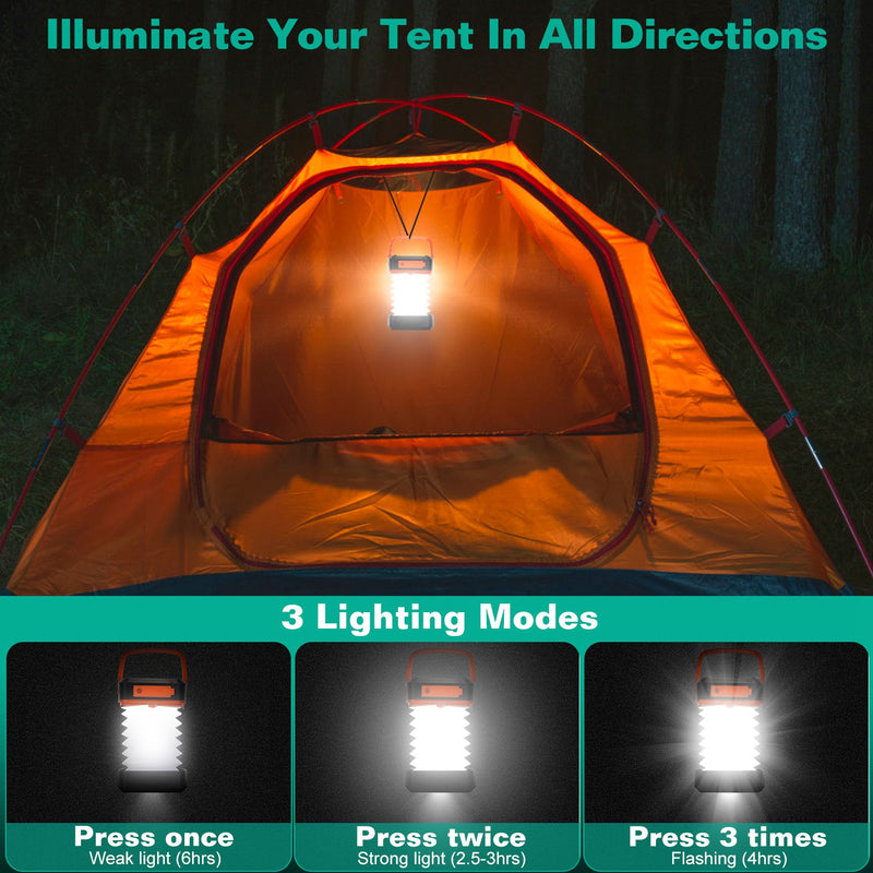 Solar Camping Lantern – Portable Folding with Rechargeable LED Light