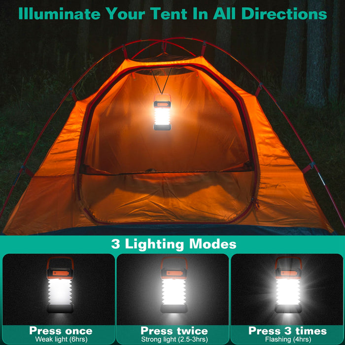 Solar Camping Lantern – Portable Folding with Rechargeable LED Light