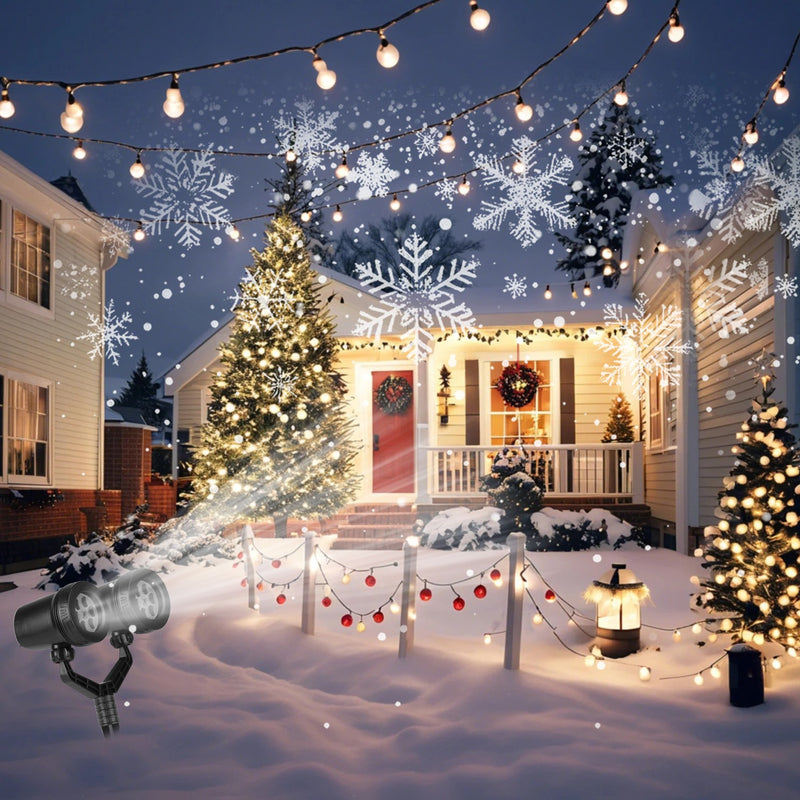LED Snowflake Projector – Dual Adjustable Head IP44