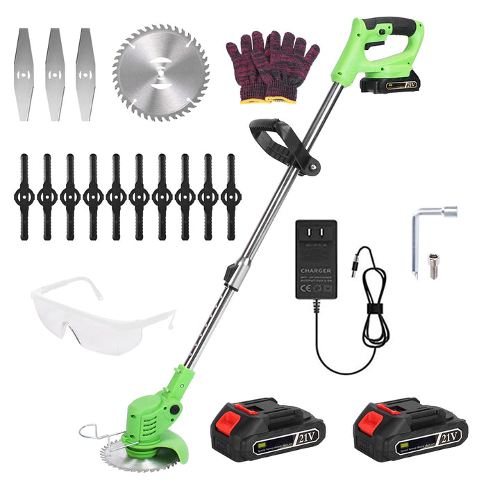 Cordless Electric Lawn Mower – 300W with Batteries and Blades