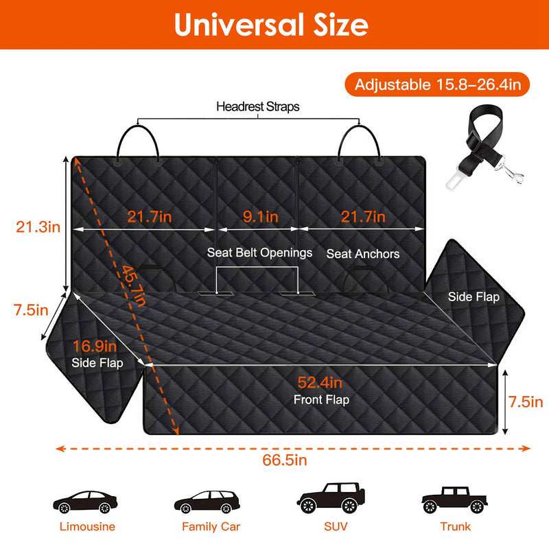 Dog Car Seat Cover - Waterproof and Secure for Car, Truck, and SUV