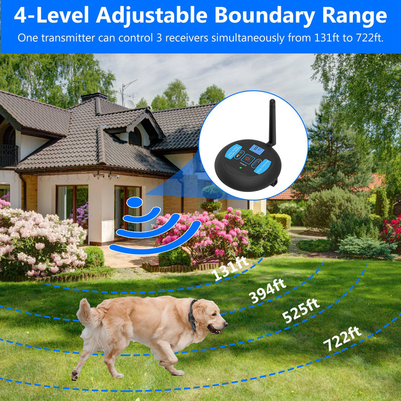 Dog Training System - Wireless Electric Fence with Safety Collar