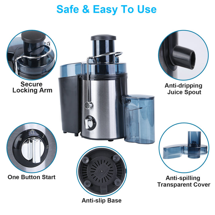 Electric Centrifugal Juicer – 2 Speeds with 17oz Cup and 54oz Pulp Collector