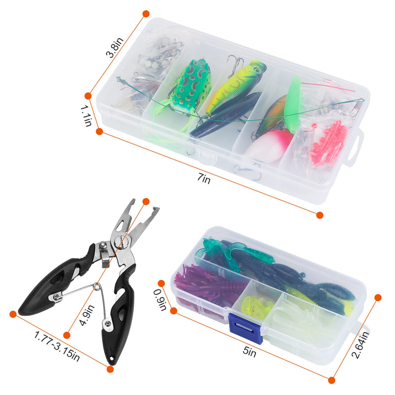 Fishing Lure Kit – 300 Pieces with Portable Boxes