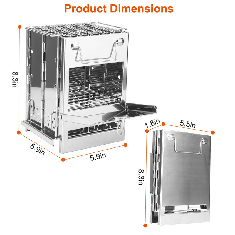 Foldable Travel Stove – For Camping, Hiking, and BBQ